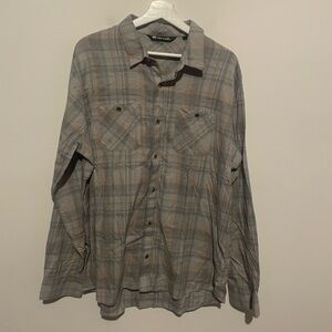 Travis‎ Mathews cotton blend button up plaid size XL